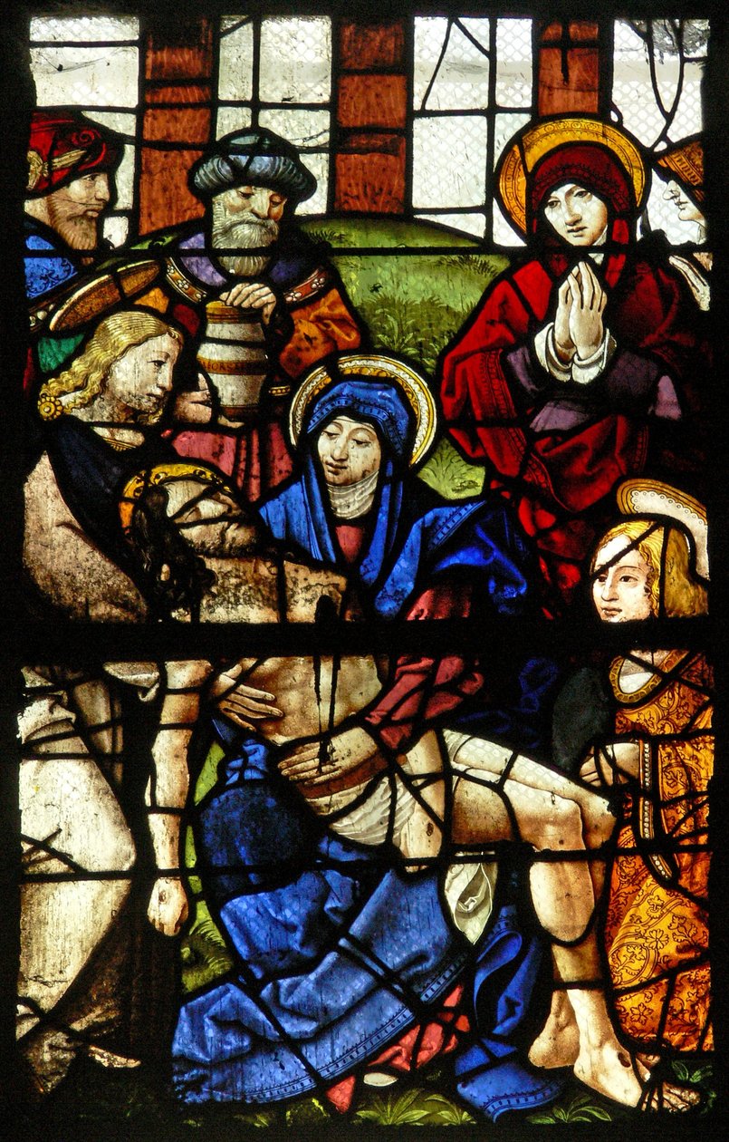 Window depicting the Pieta by French School
