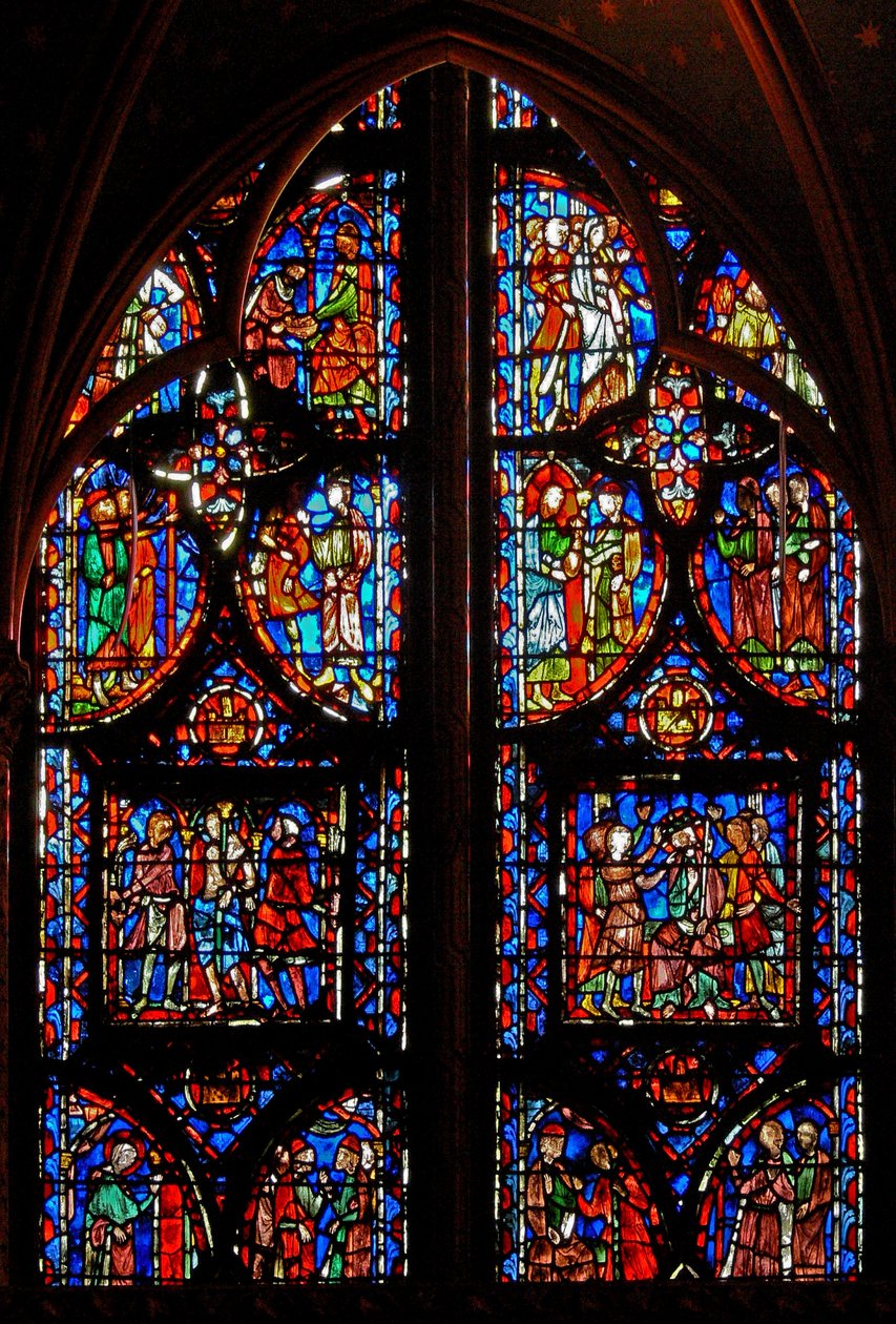 Window w8 the lower panels with Passion scenes