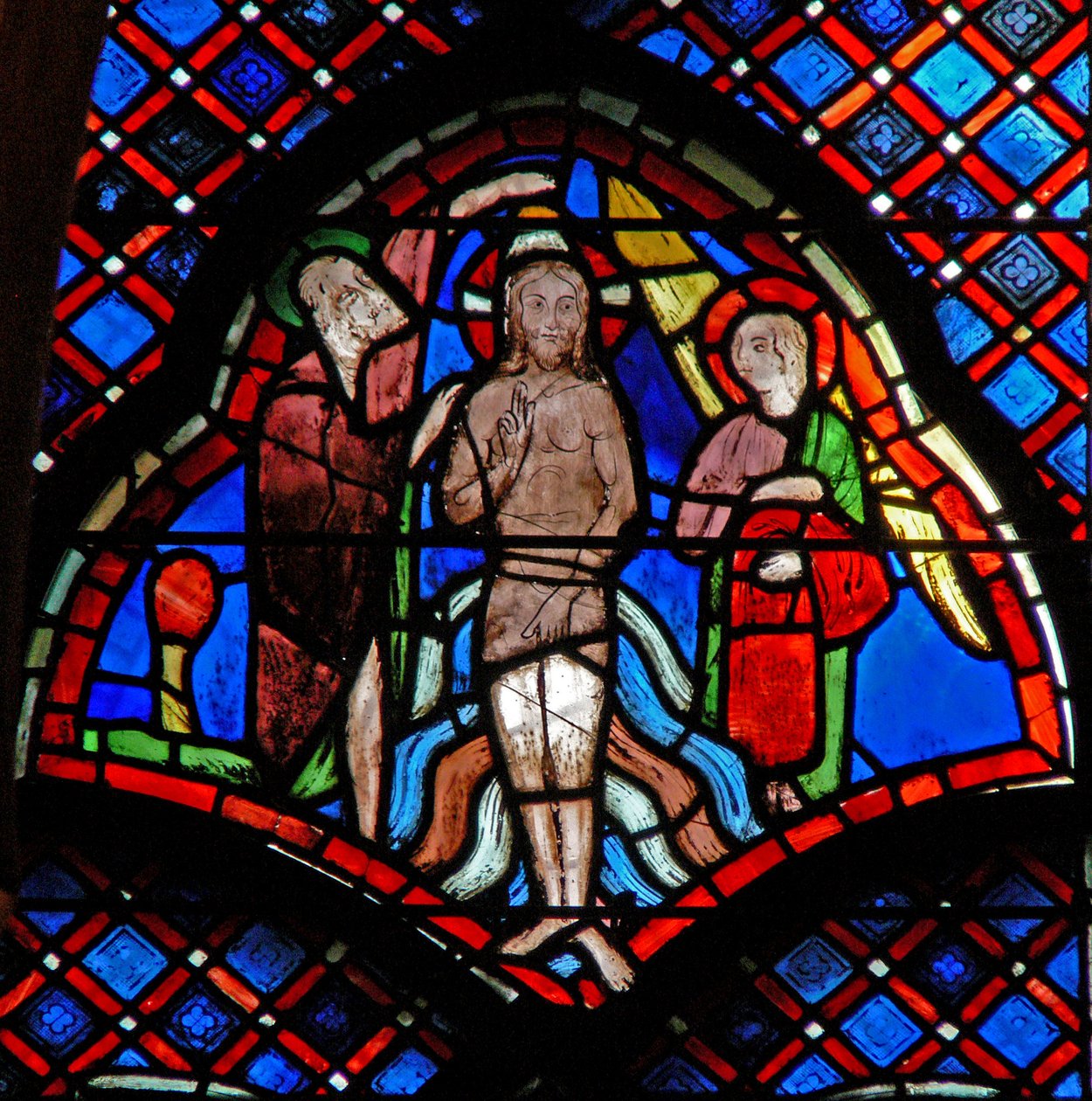 The Baptism in the River Jordan: An Angel Attends Holding the Clothes by French School