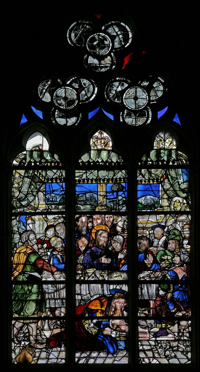 Window depicting the events at Simon