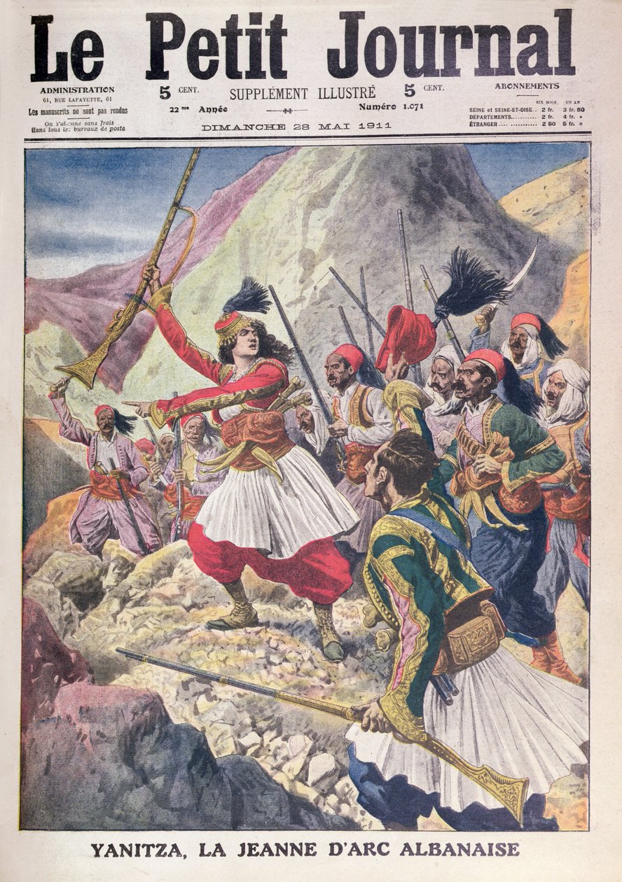 Yanitza, The Albanian Joan of Arc, from Le Petit Journal, 28th May 1911 by French School