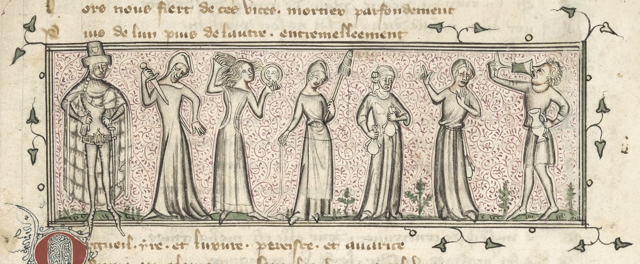 Seven Deadly Sins, c.1380 by French School