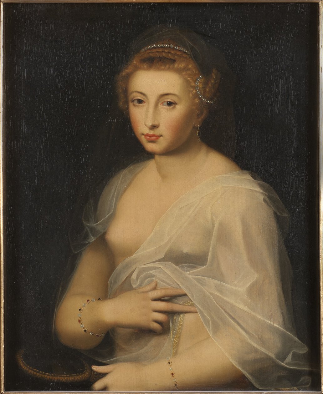 Young Lady Holding a Mirror by French School