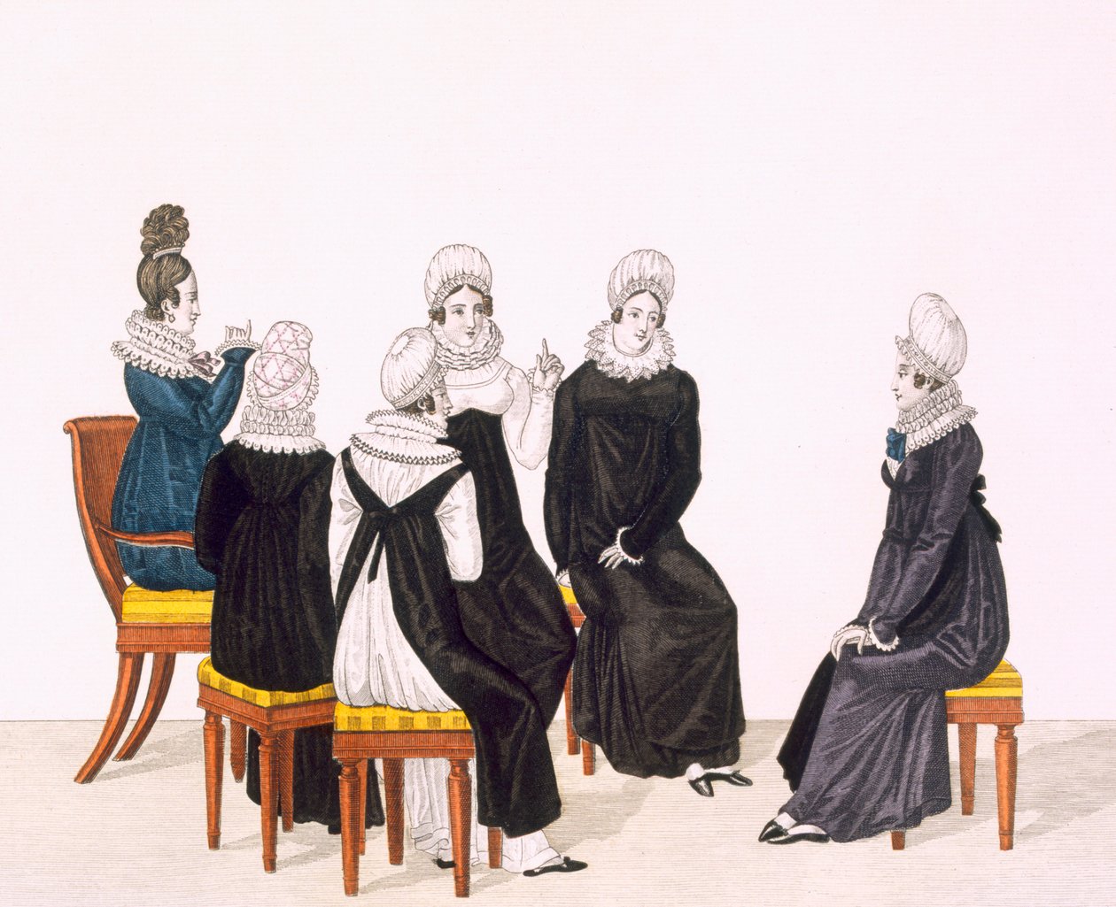 Young Women Chatting, c. 1820 by French School