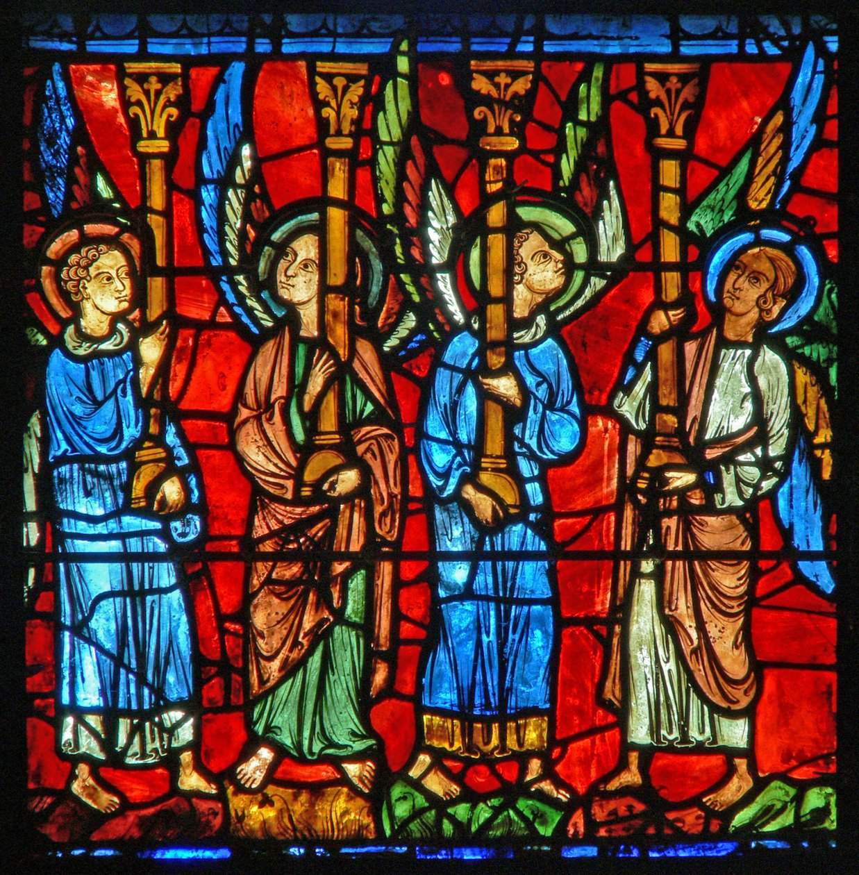 Angels Supporting the Throne of the Virgin Mary by French School