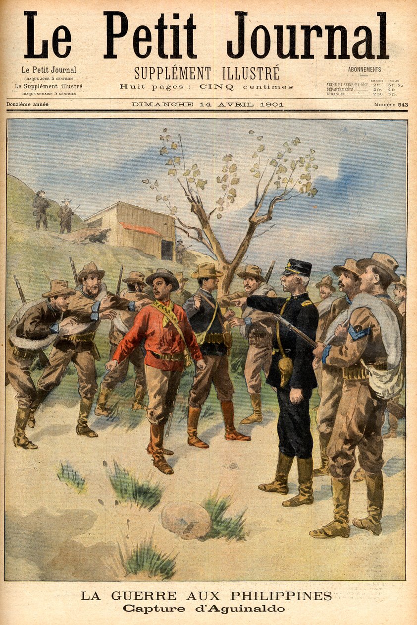 Arrest of freedom fighter Emilio Aguinaldo Frontpage of newspaper 