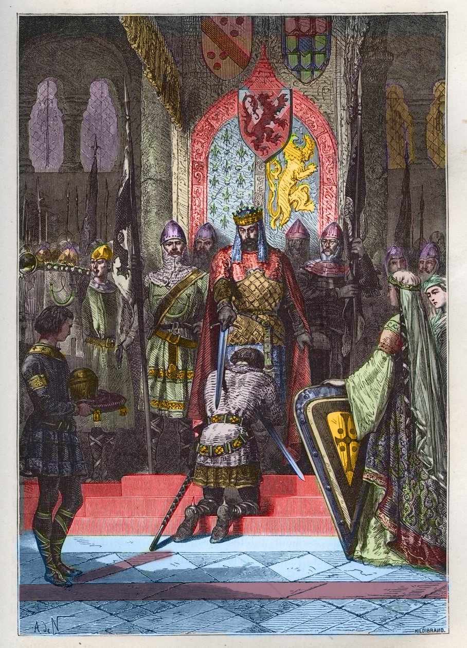 The Accolade. Engraving from 