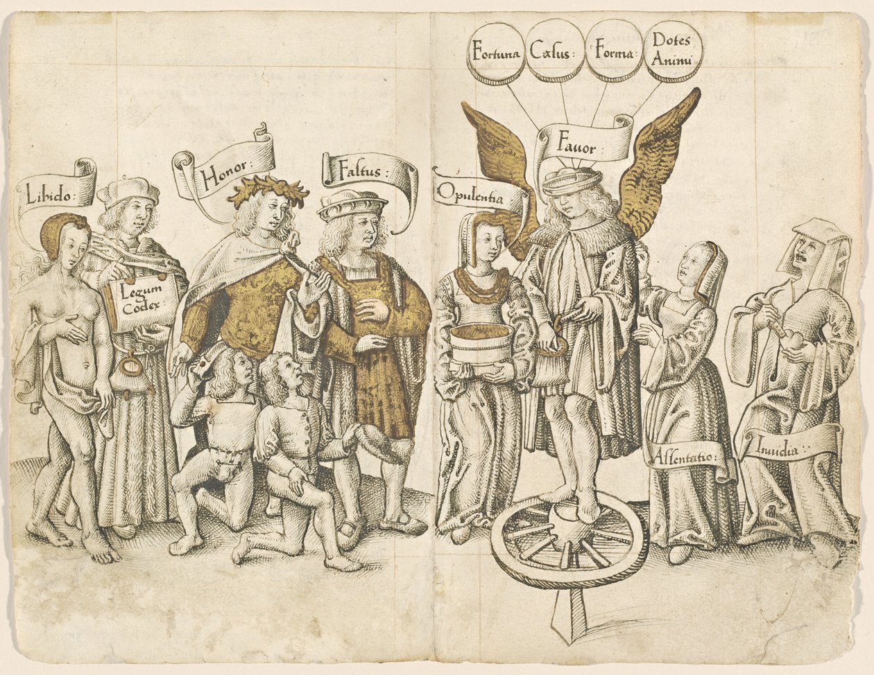 A Dialogue on Human Favor (recto) [fol. 15 verso / 16 recto] by French early 16th Century