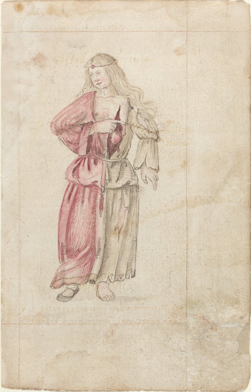 Personification of Friendship (Amicitia) [fol. 2 recto] by French early 16th Century