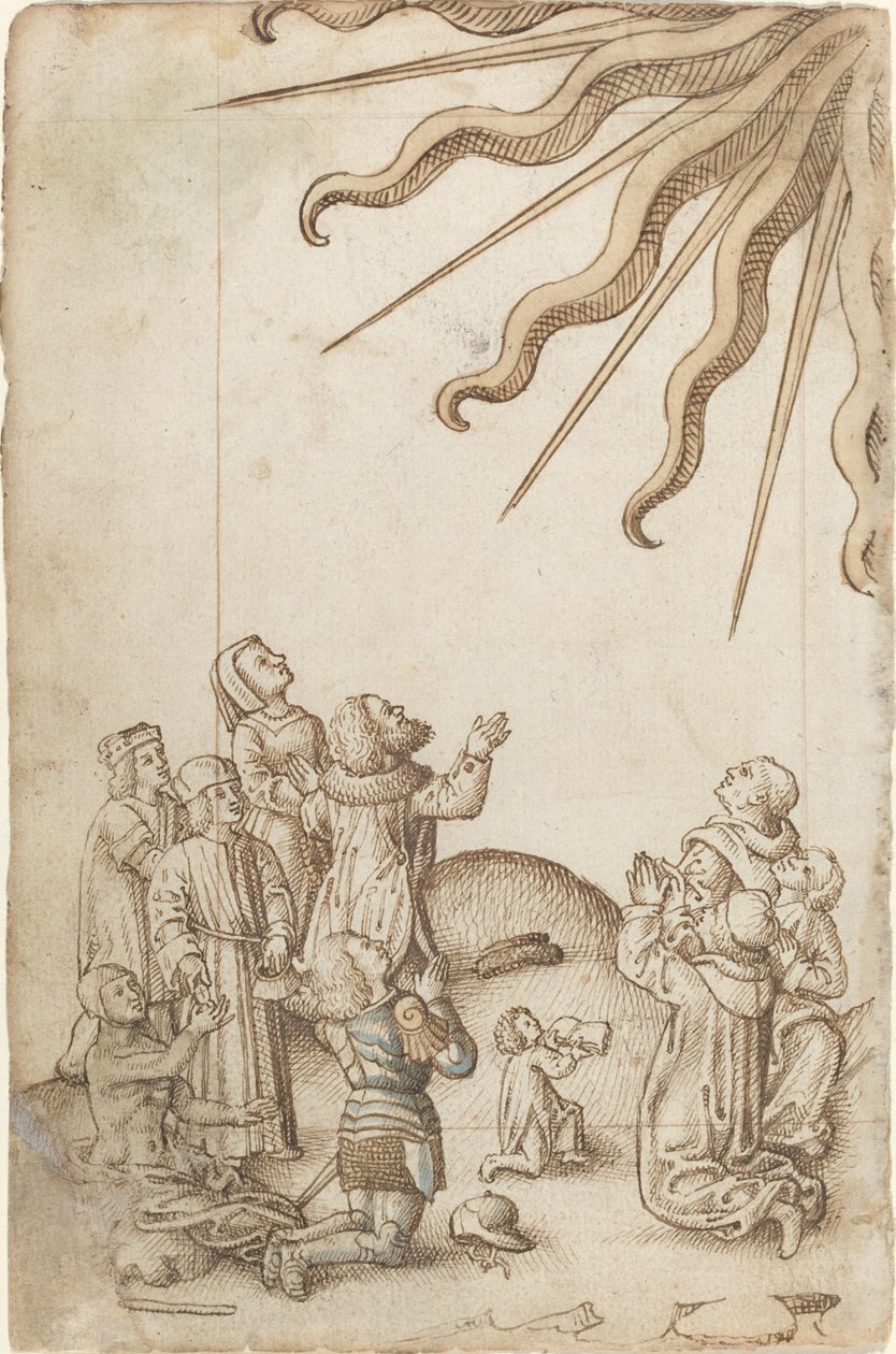 Turn Your Body as You Worship [fol. 37 verso] by French early 16th Century