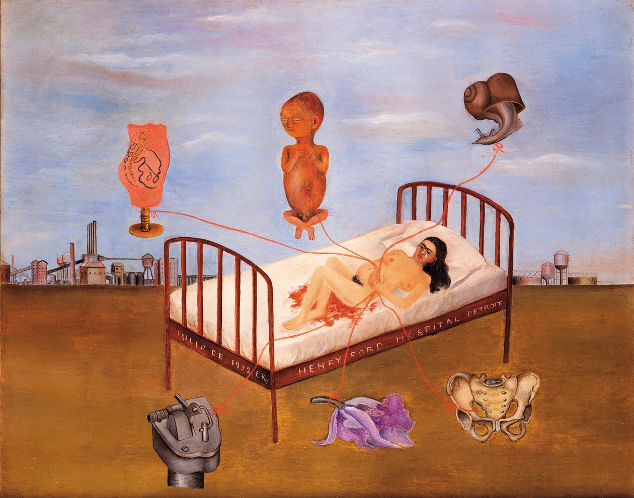 Henry Ford Hospital by Frida Kahlo