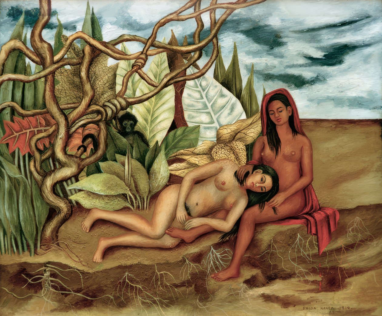 Two Nudes in the Forest by Frida Kahlo