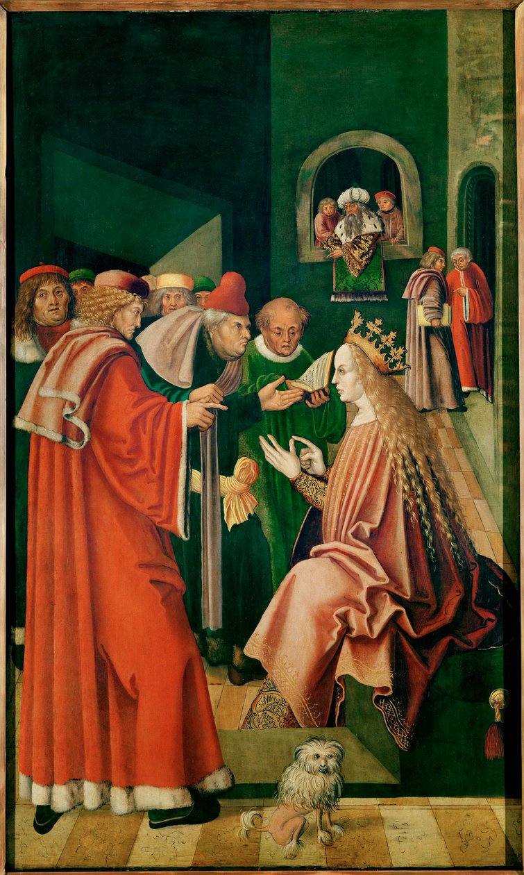 Saint Barbara Disputing with the Philosophers by Fridolfing-Altar Master