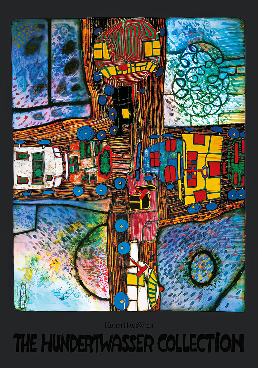 Street Intersection by Friedensreich Hundertwasser