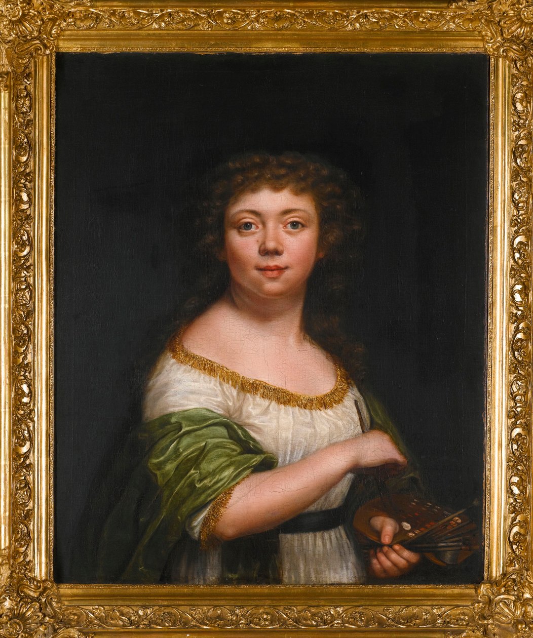 Self-portrait, Aged Twenty-One by Friederike Julie Lisiewska by Friederike Julie Lisiewska