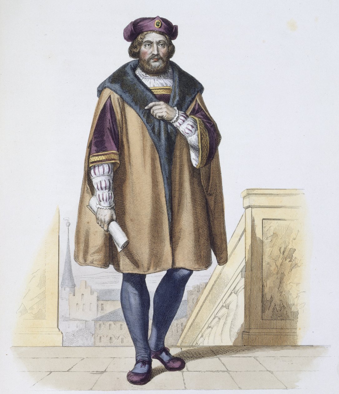 Pierre de Ronsard (1524-85) engraved by Delaistre by Friedrich Bouterwek
