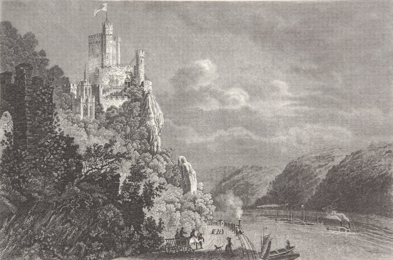 Rheinstein Castle by Pierre Joseph Redouté