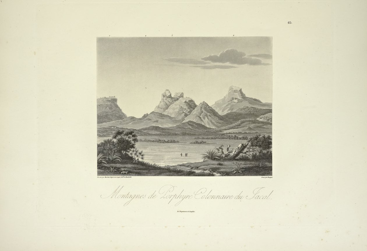 Mountains of Columnar Porphyry, Jacal, Drawn by Marchais, Engraved by Bouquet, Illustration from 