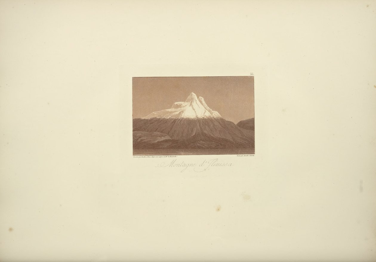 Mountains of Jlinissa, drawn by Gmelin, engraved by Arnold, illustration from 