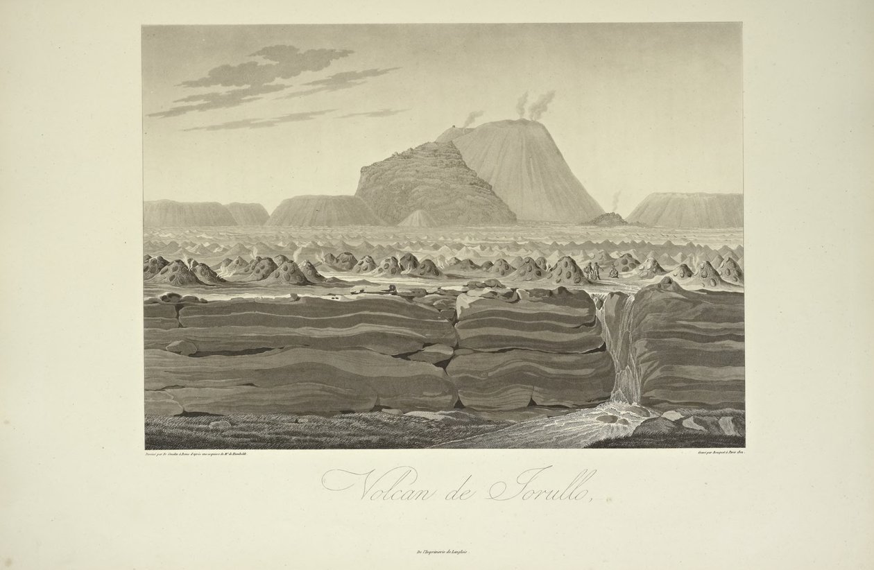 Volcano of Jorullo, Drawn by Gmelin, Illustration from 