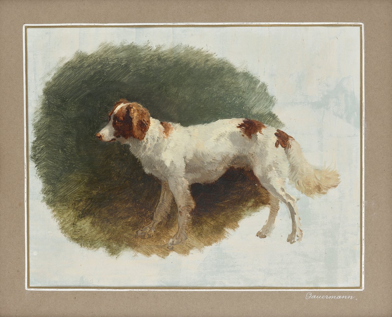 Hunting Dog by Friedrich August Mathias Gauermann