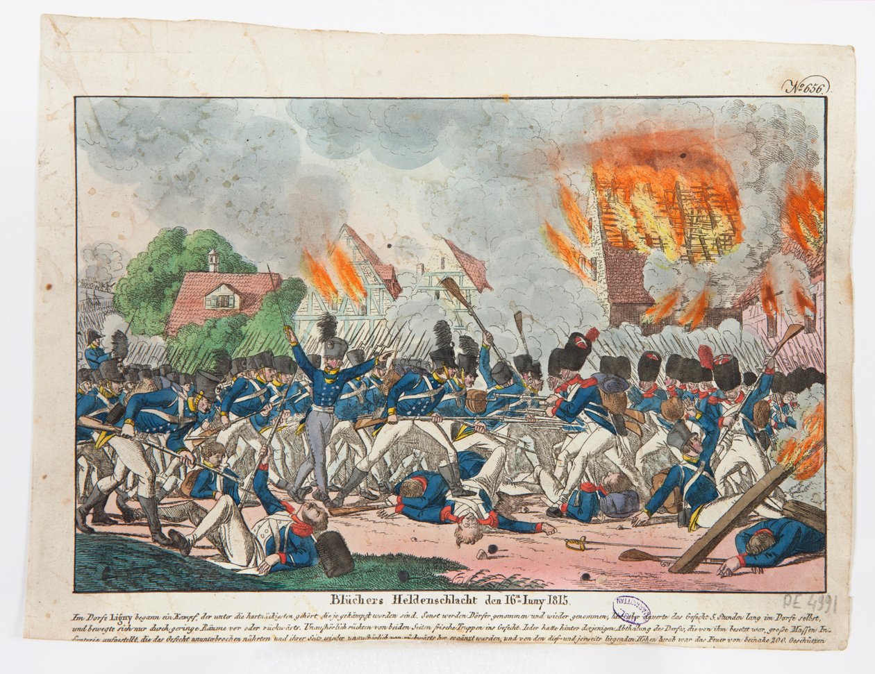 The Heroic Blucher in battle, 16 June 1815 by Friedrich Campe