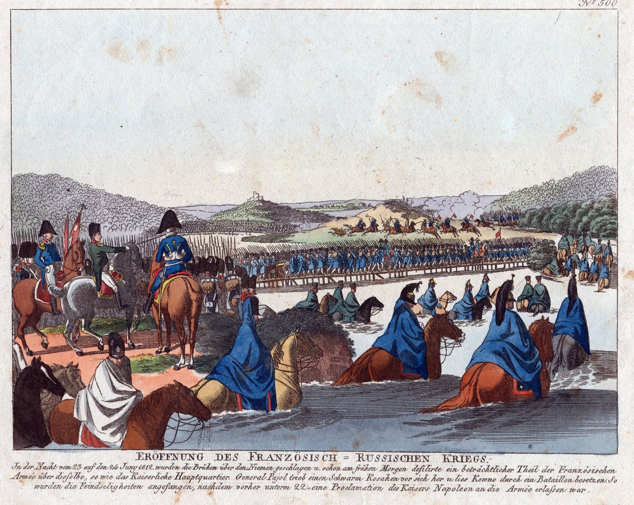 The Start of the French Invasion of Russia by Friedrich Campe