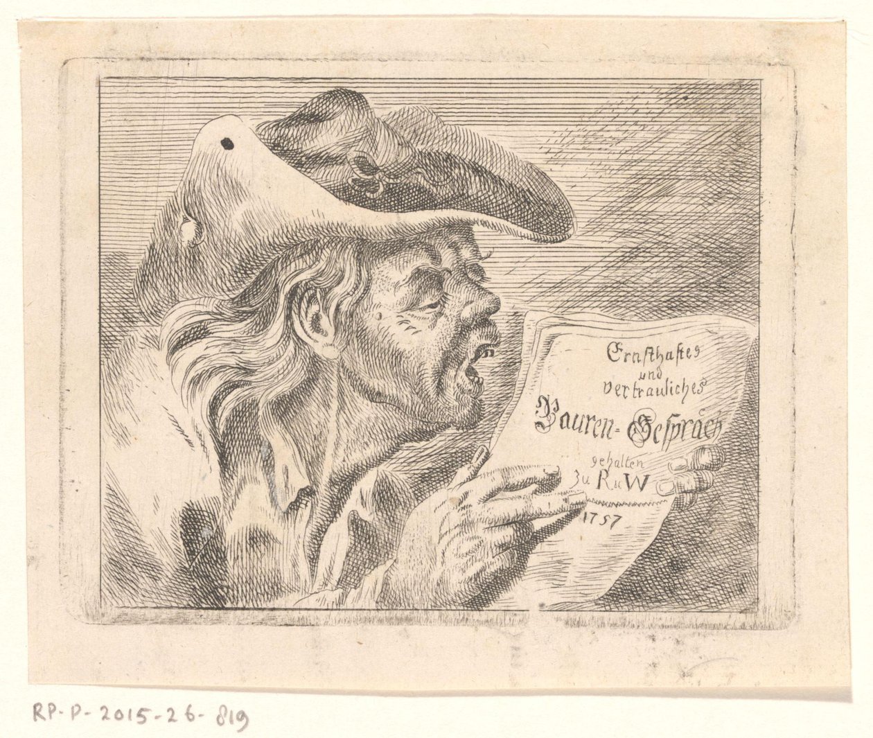 Bust of an Old Farmer with a Pamphlet in His Hands by Friedrich Christian Gottlieb Geyser (possibly)