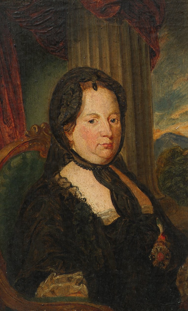 Empress Maria Theresa in Mourning Attire by Friedrich Hasslwander