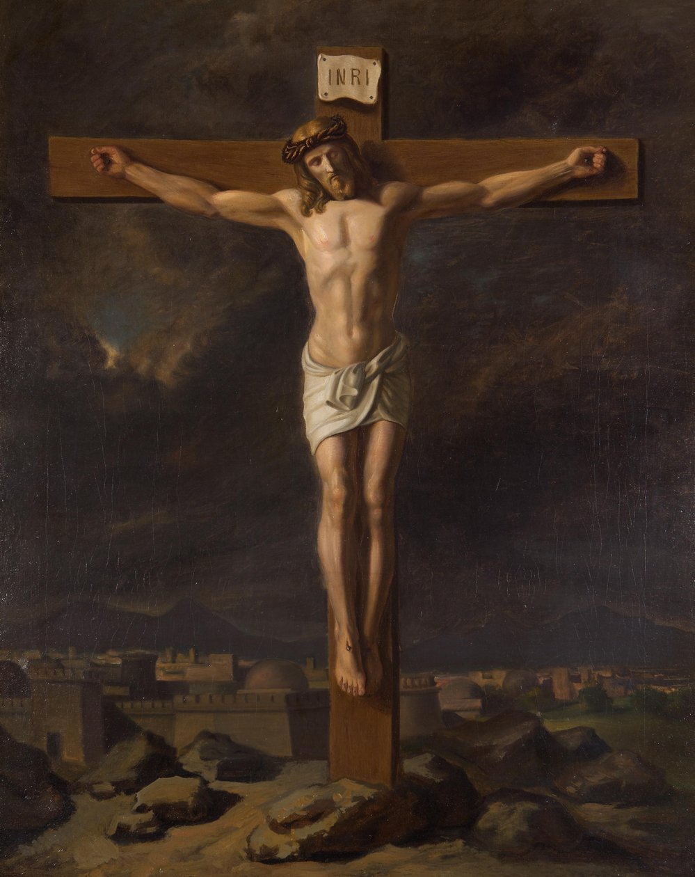 Crucifix in Landscape by Friedrich Hasslwander