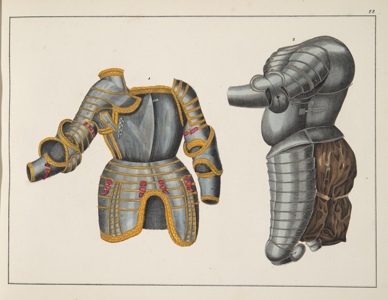 Armour, Plate from 'A History of the Development and Customs of ...