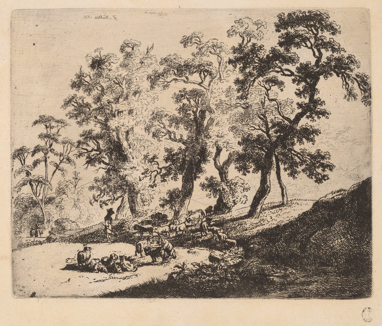 Landscape with Shepherds by Friedrich Müller