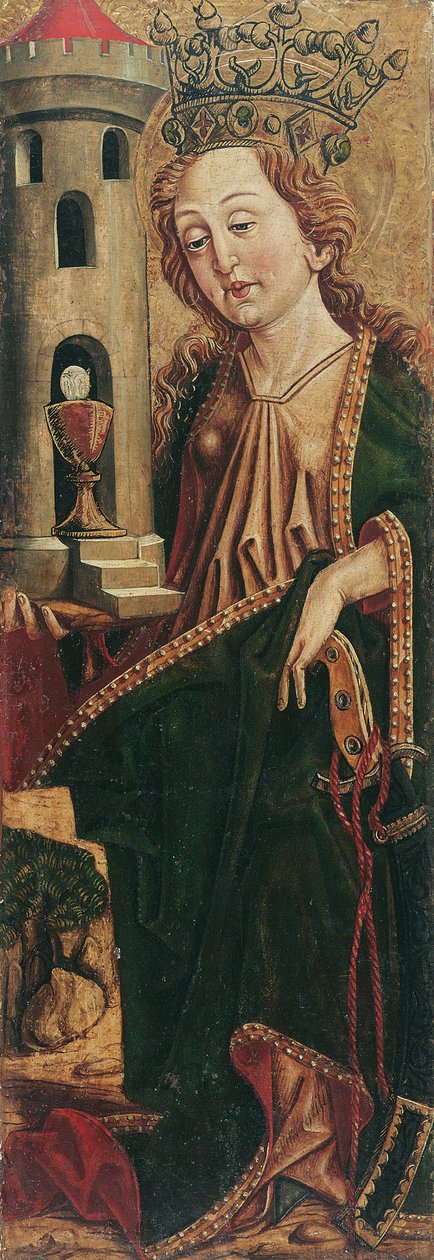 St. Barbara (Inside) and St. Cassian (Outside) by Friedrich Pacher (Umkreis)