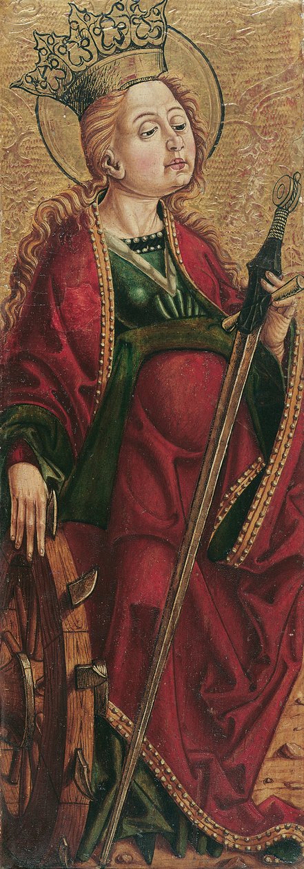 St. Catherine (Inside) and St. Stephen? (Outside) by Friedrich Pacher (Umkreis)