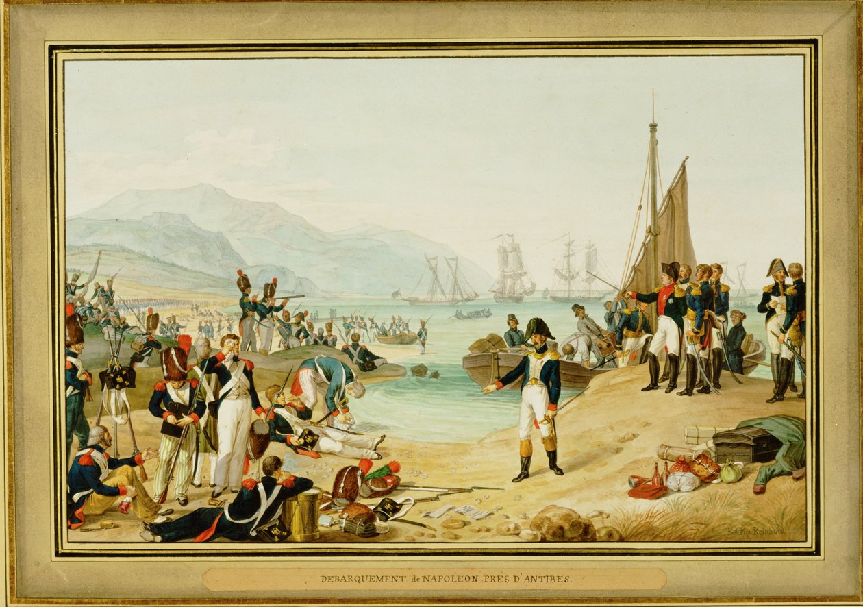 Napoleon I lands near Antibes, France by Friedrich Philipp Reinhold