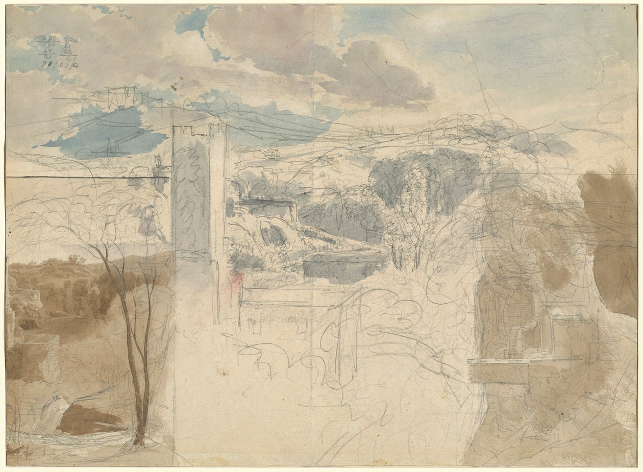 Ruins of a Fortified Tower among Wooded Hills by Friedrich Salathé
