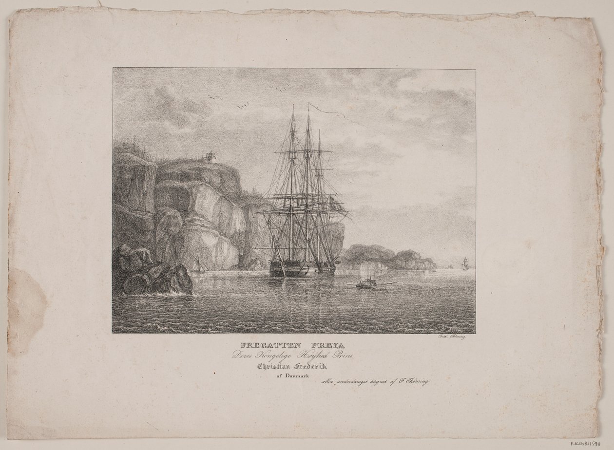 The Frigate Freya by Friedrich Thøming