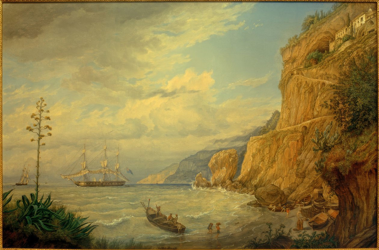 F. Thöming, Capuchin Monastery near Amalfi by Friedrich Thöming