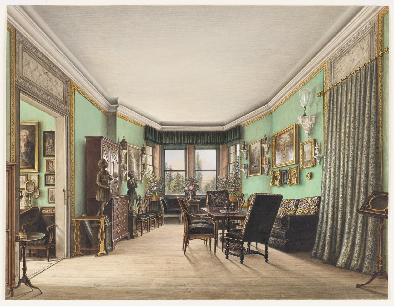 A Room in Schloss Buchwald, c1843 by Friedrich Wilhelm Klose