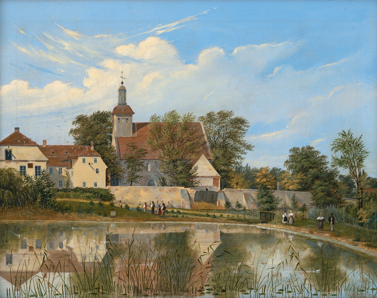 View of the Village Church in Tempelhof by Friedrich Wilhelm Klose