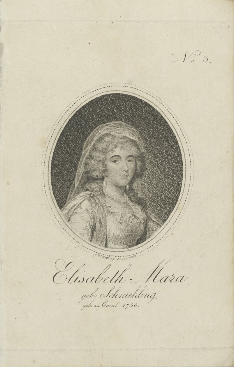 Gertrud Elisabeth Mara, née Schmeling 1749-1833, 1803 by Friedrich Wilhelm Nettling