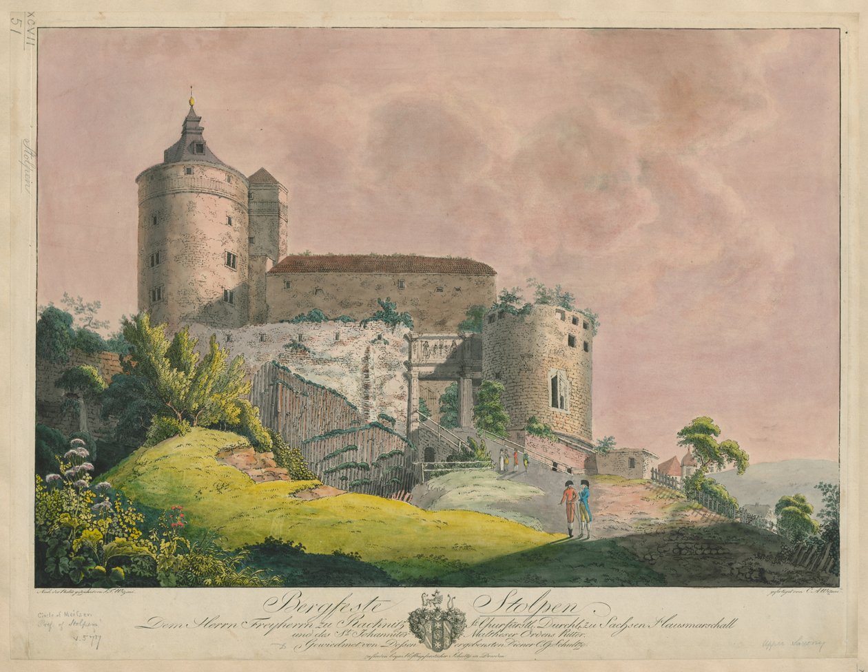Bergfeste Stolpen, c.1800 by Friedrich or Johann Friedrich Wizani