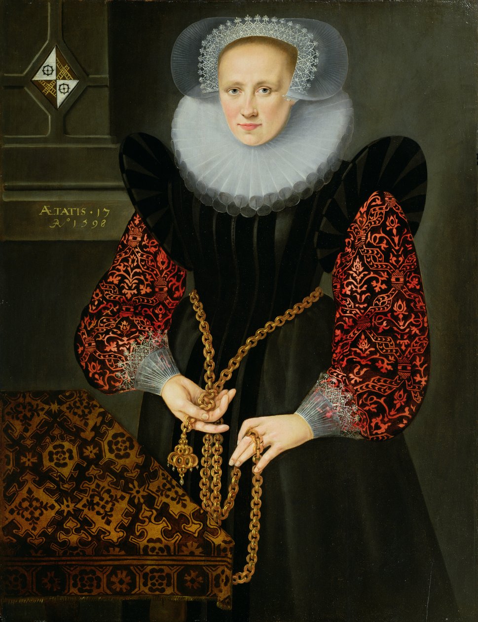 Portrait of Aefge Gijbland, aged seventeen by Friesian School