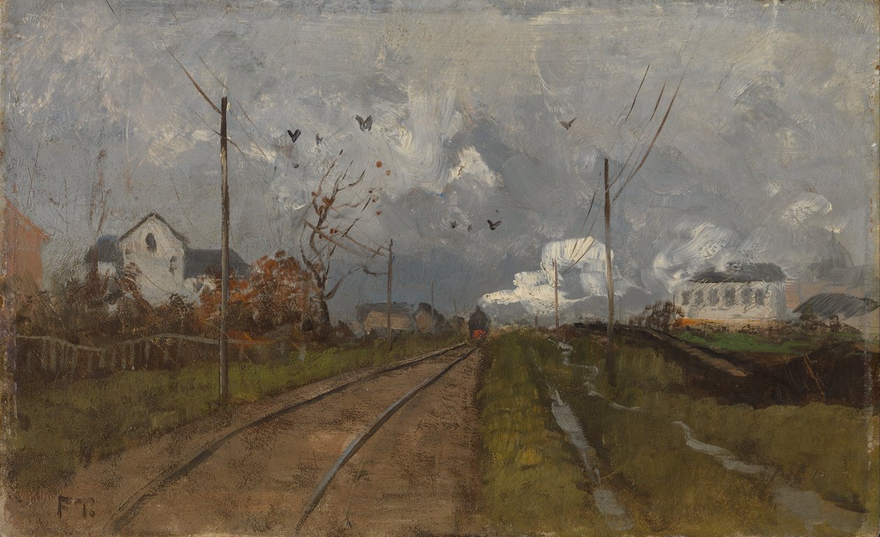 The Train is Arriving by Fritz Thaulow