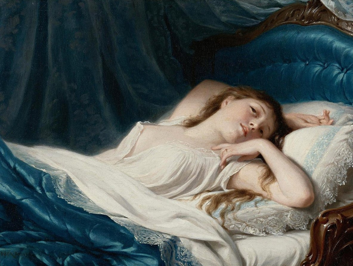 Reclining Beauty by Fritz Zuber Buhler
