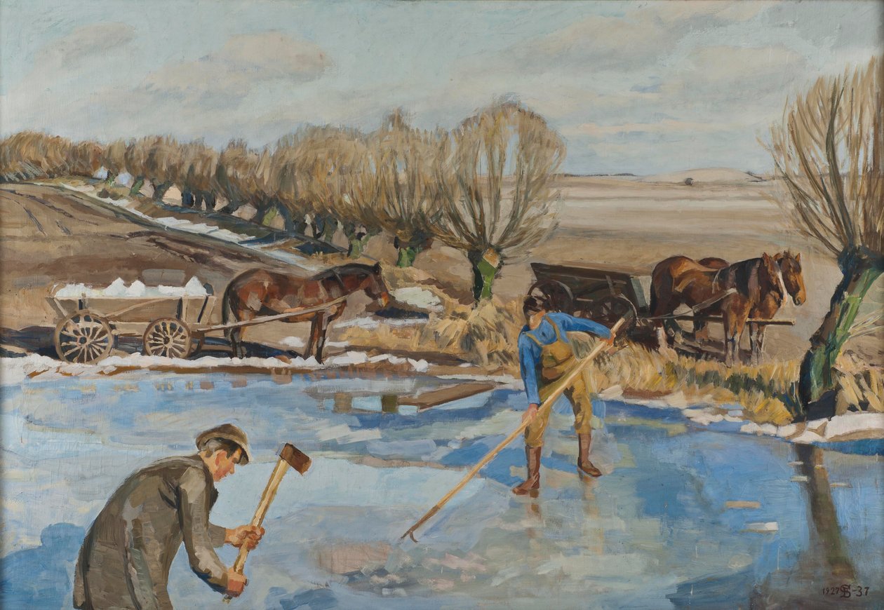 Farmhands Fetching Ice by Fritz Syberg