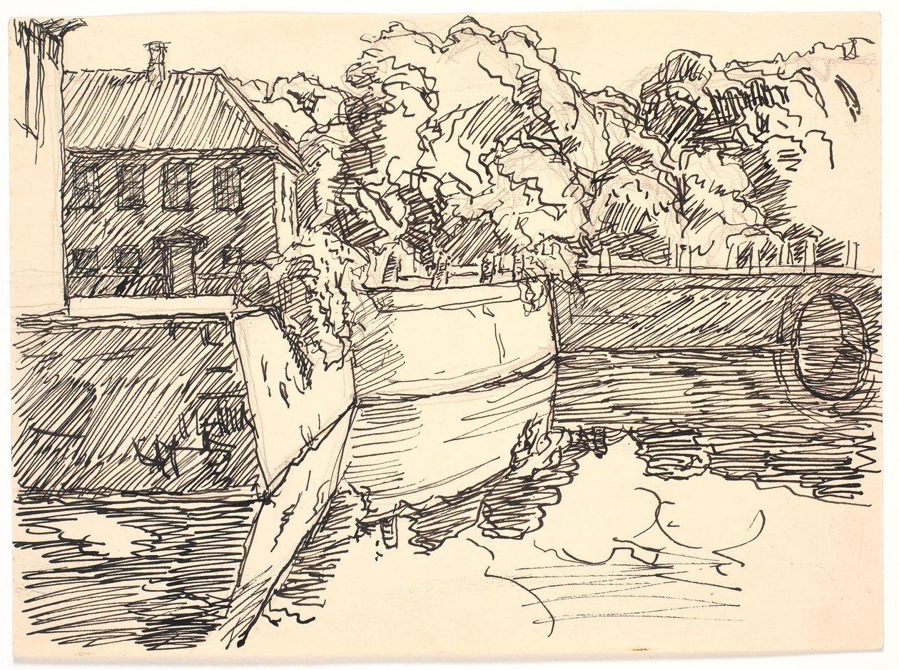 With deep Canals around... by Fritz Syberg