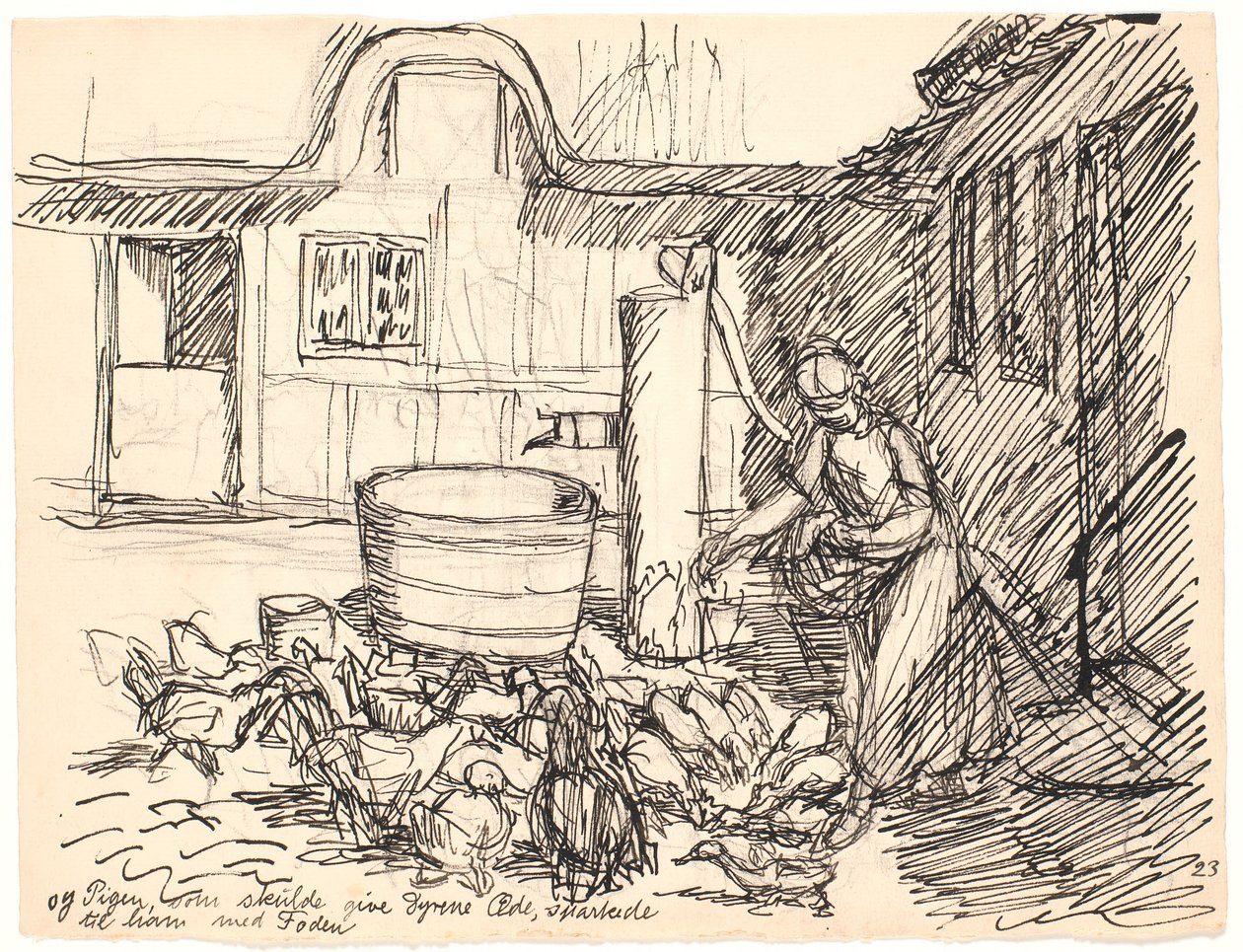 And the Girl Who Was to Feed the Animals... by Fritz Syberg