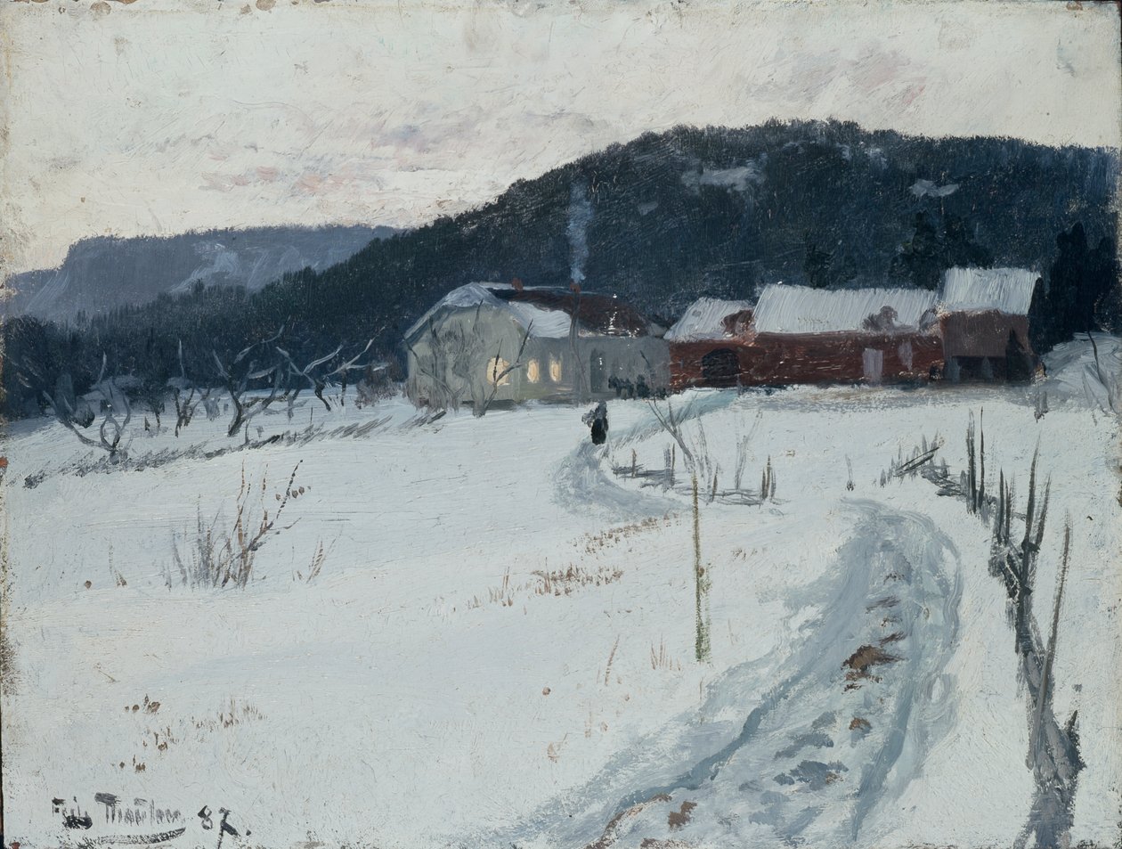 Grini, Upper Maja Farm by Fritz Thaulow