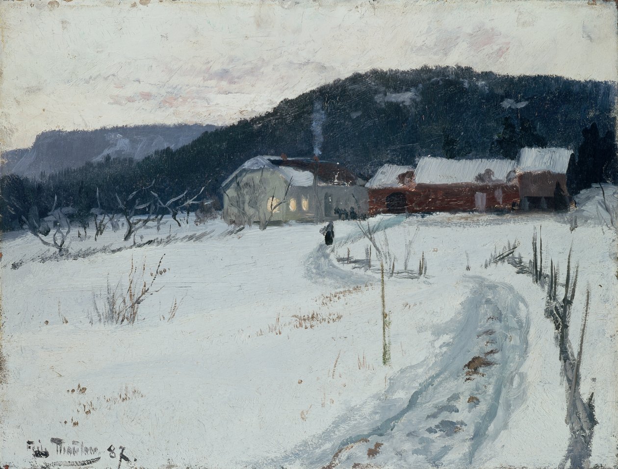 Grini, Upper Maja Farm by Fritz Thaulow